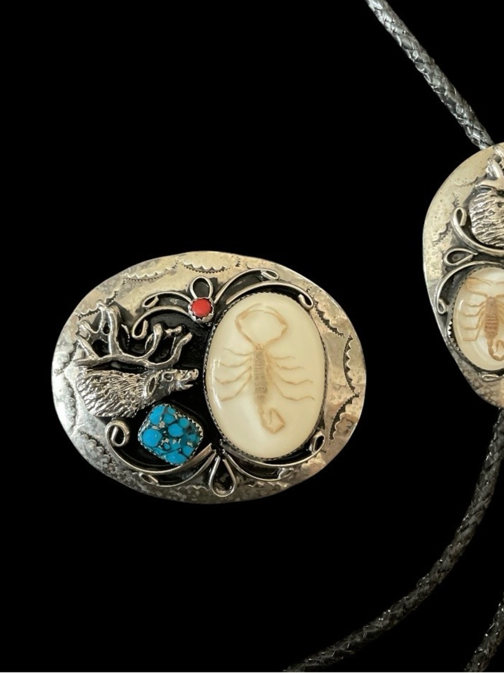 Vintage Southwestern Bolo Tie & Belt Buckle Set - Picture 4 of 8
